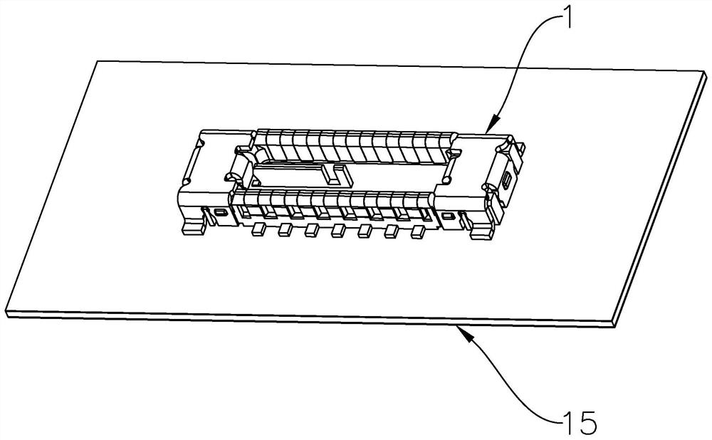 Multipolar substrate electric connector