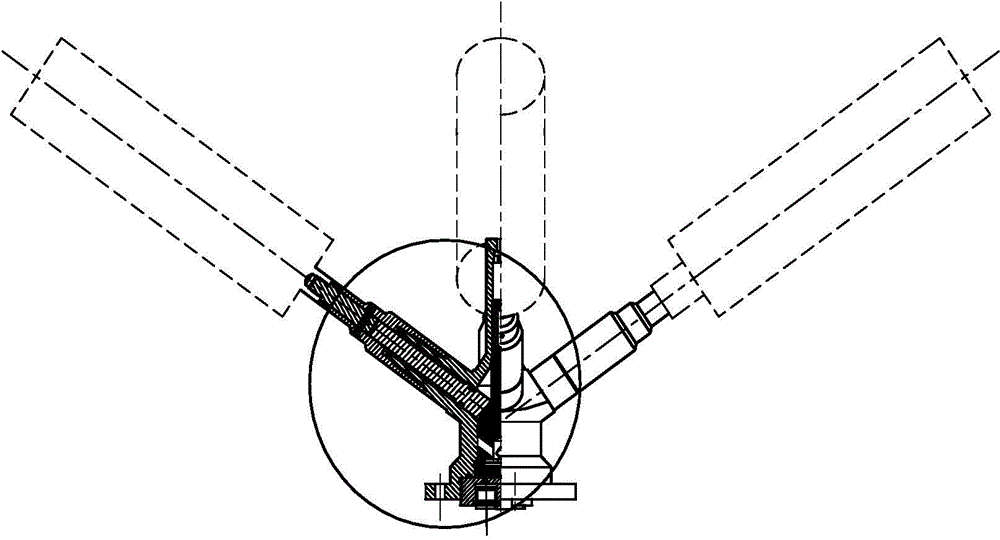 Spatial flying net synchronous launching device