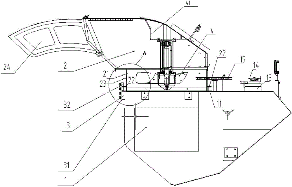 Impurity discharge upper draught fan of sugarcane harvester