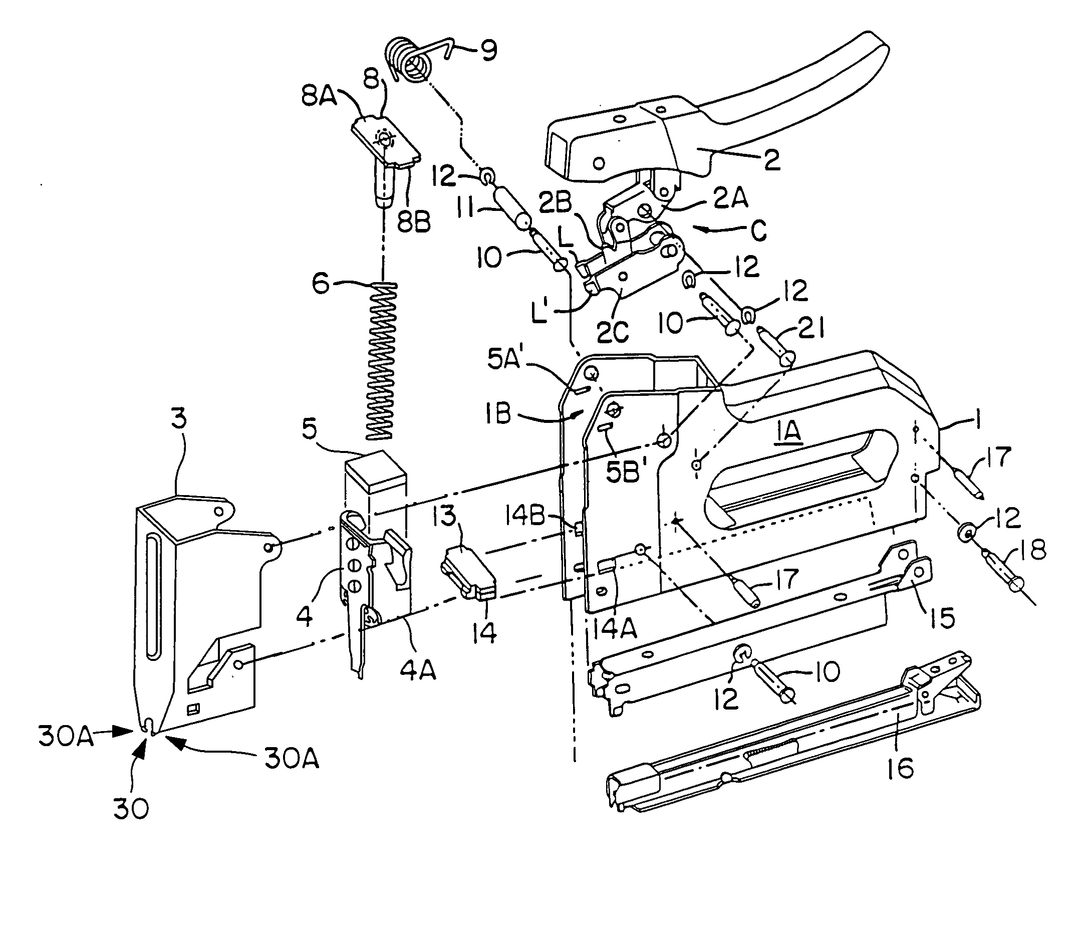 Fastening tool with modified driver travel path