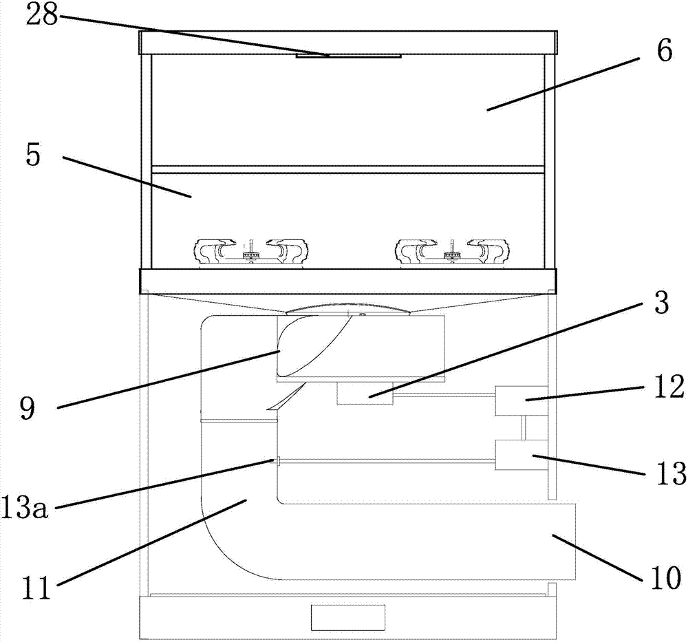 Integrated cooker capable of intelligently controlling air volume