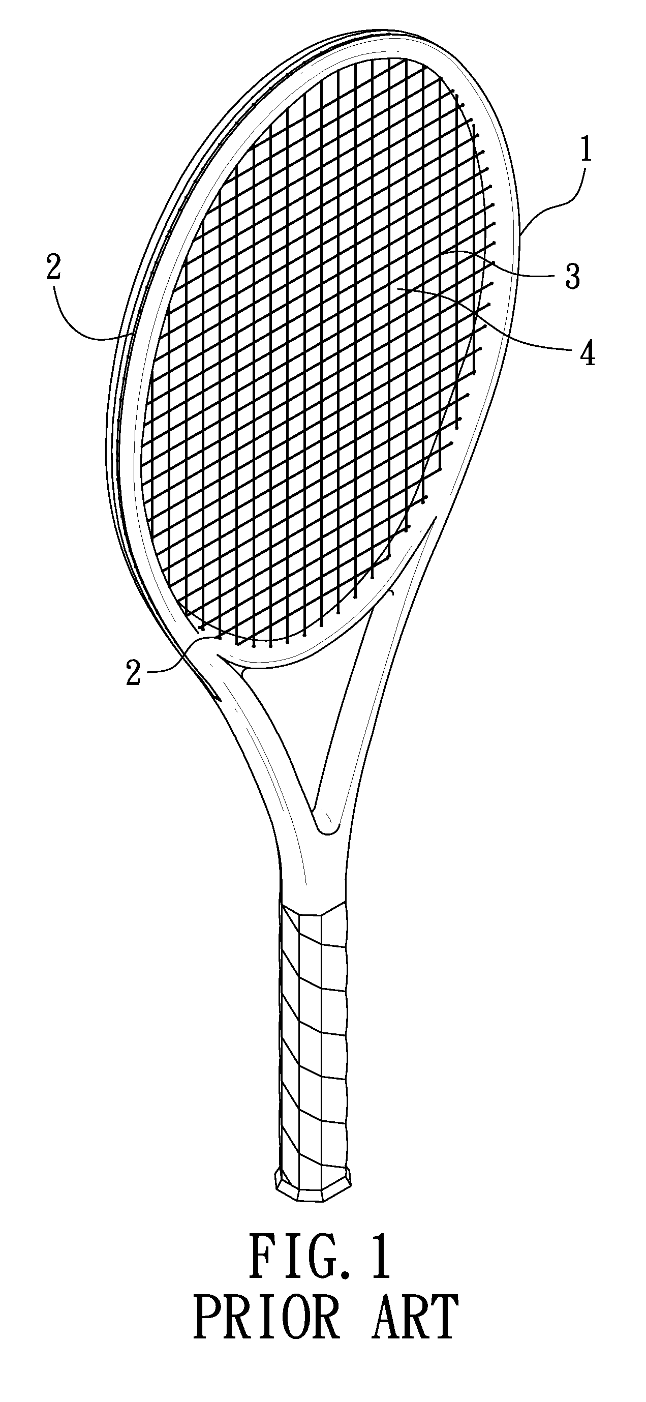 Netting framework of a fiber-made racket