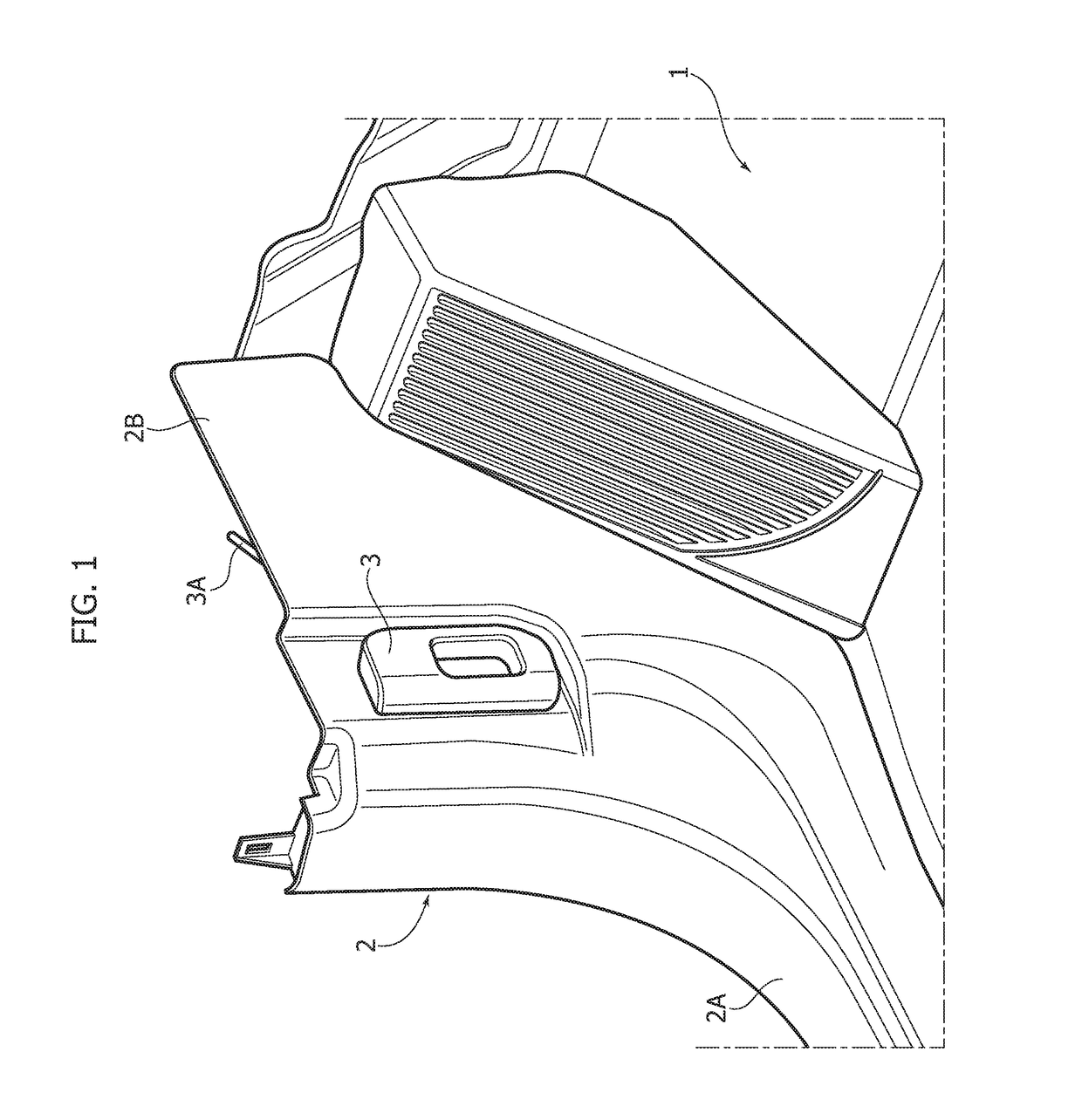 Foot-rest structure for the driving side of the floor of a motor vehicle