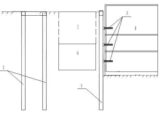 Method for deep excavation pit combination support construction close to subway station