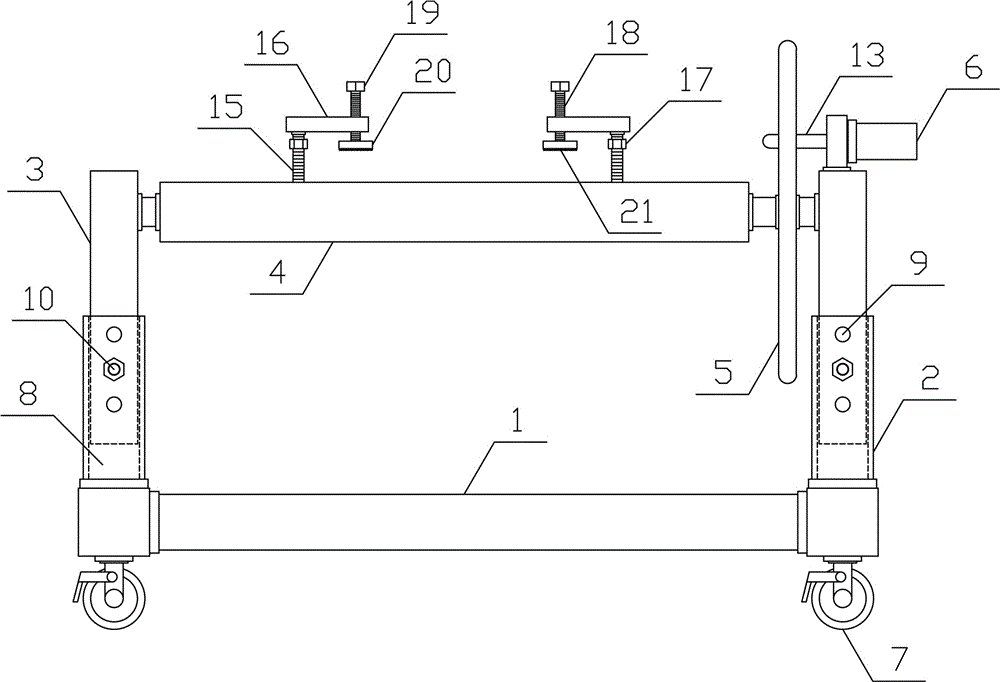 Plate machining turnover mechanism