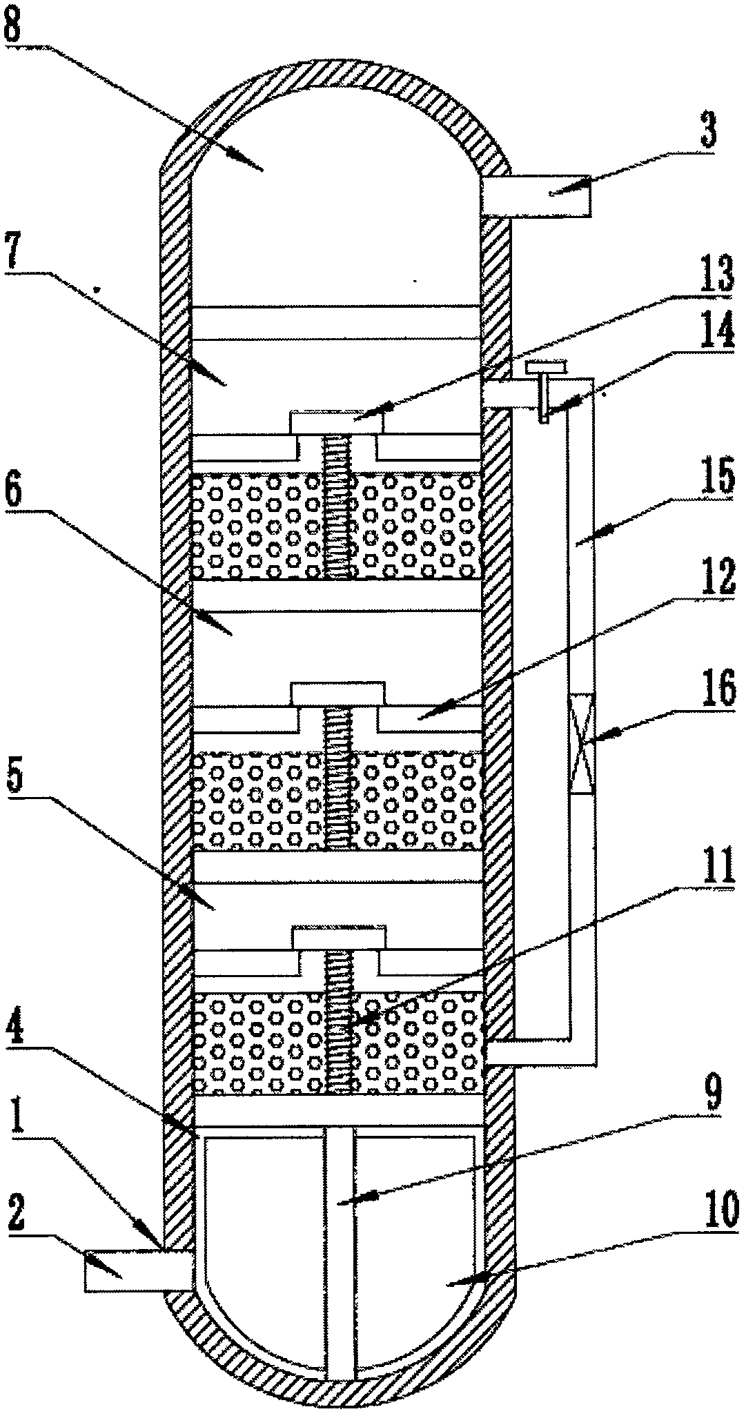 Cut-in oxygen purification device