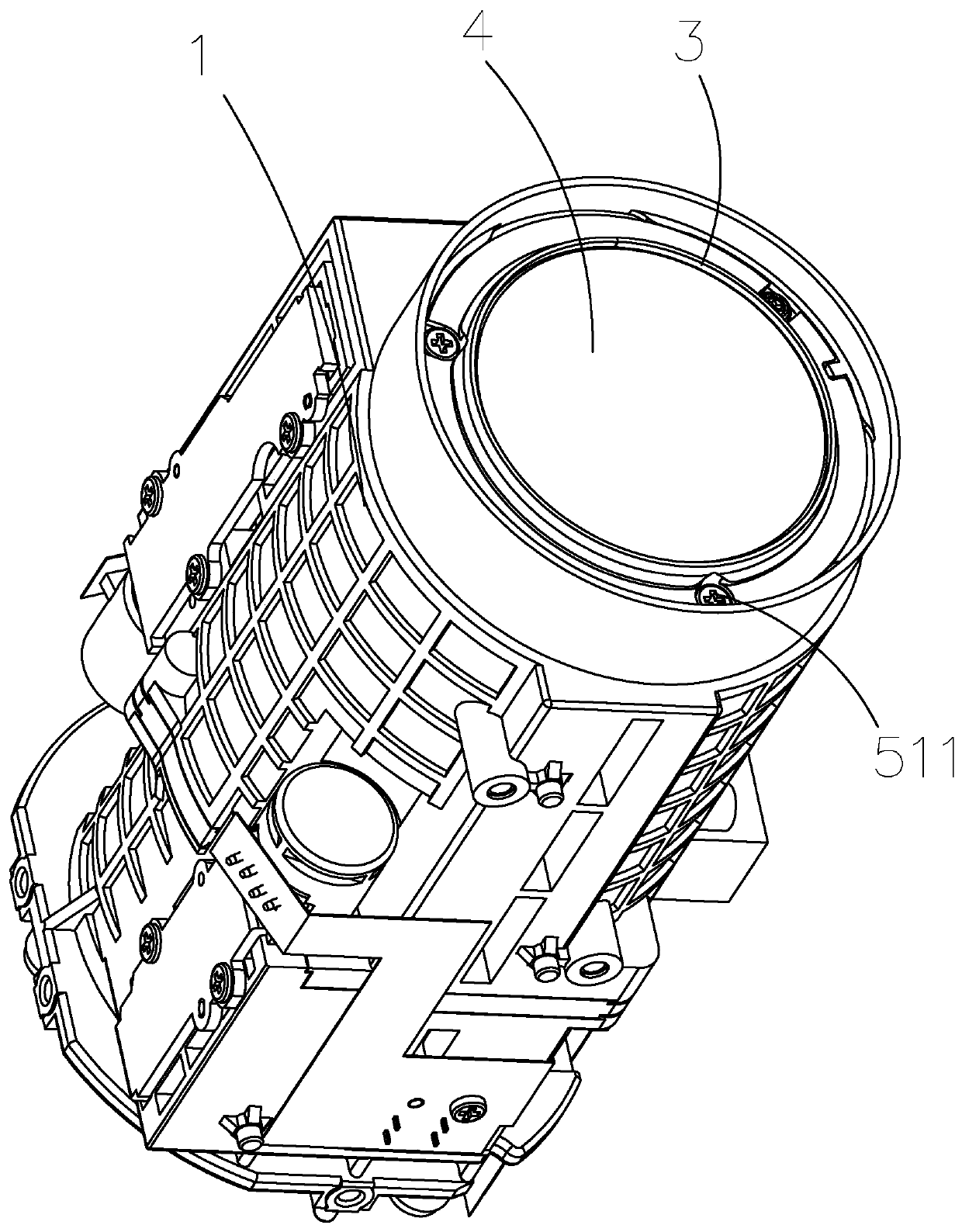 Structure for rapid adjustment of inclination of lens