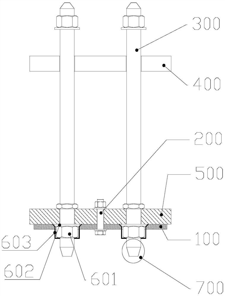 A connecting piece for anchor bolt replacement, an anchor bolt system and an anchor bolt replacement method