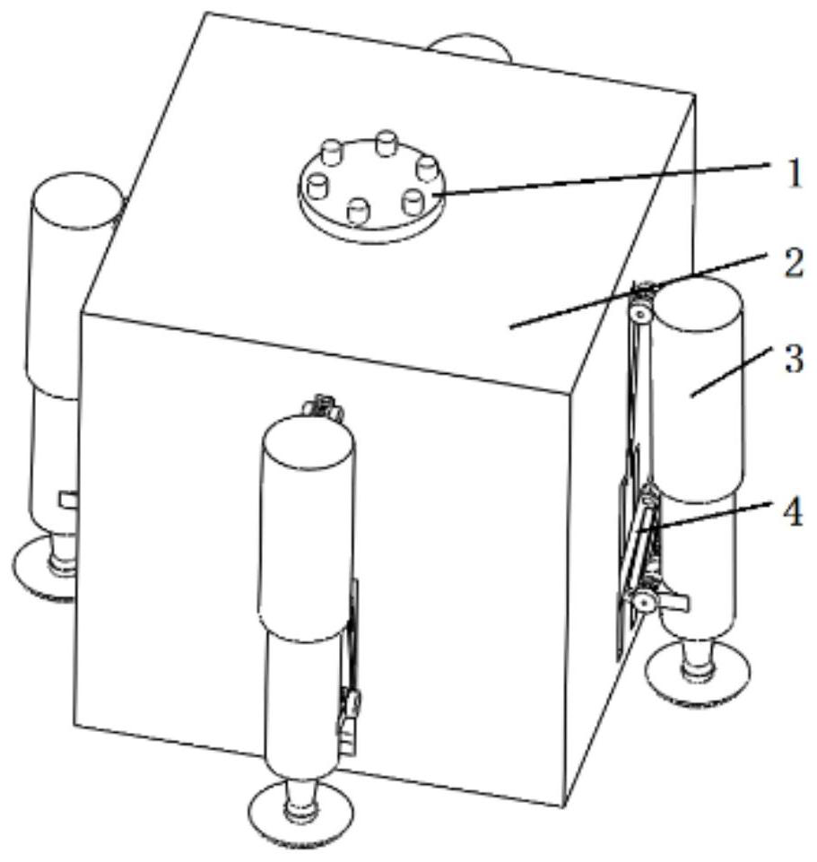 Landing buffer anchoring device suitable for cubesat probe