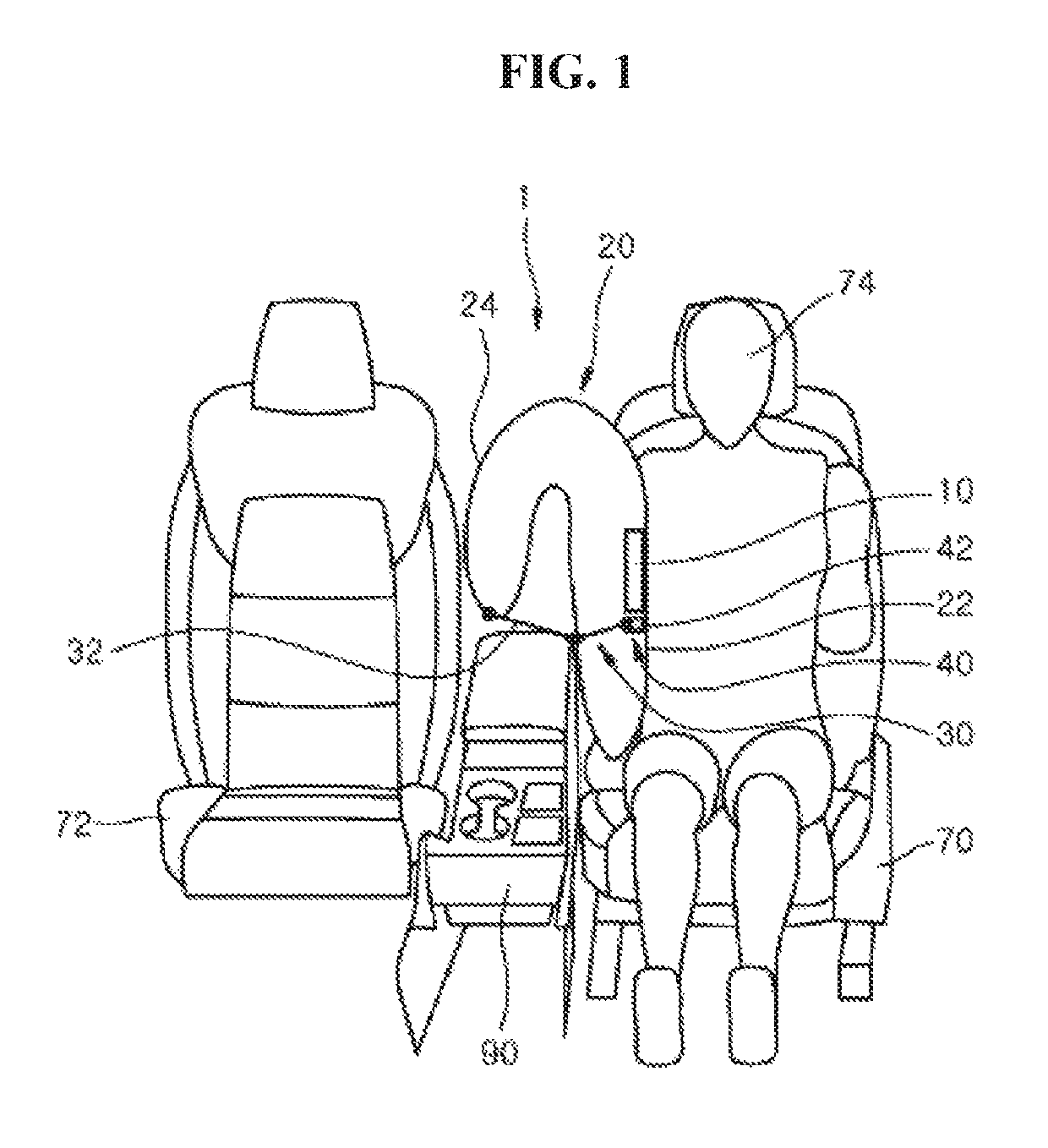 Air bag device for car