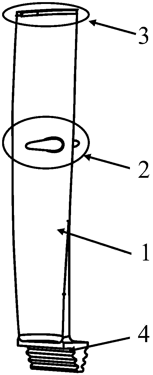 Damping blade with piezoelectric material vibration reduction structure