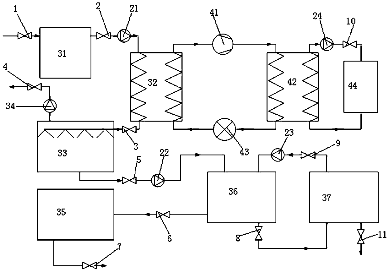 Energy tower solution regeneration device based on vacuum freezing method and working method of energy tower solution regeneration device