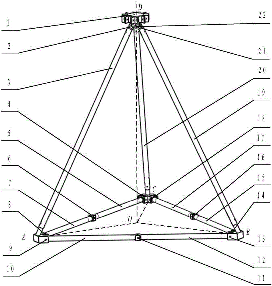 3R-3RSR single-degree-of-freedom tetrahedron expandable unit
