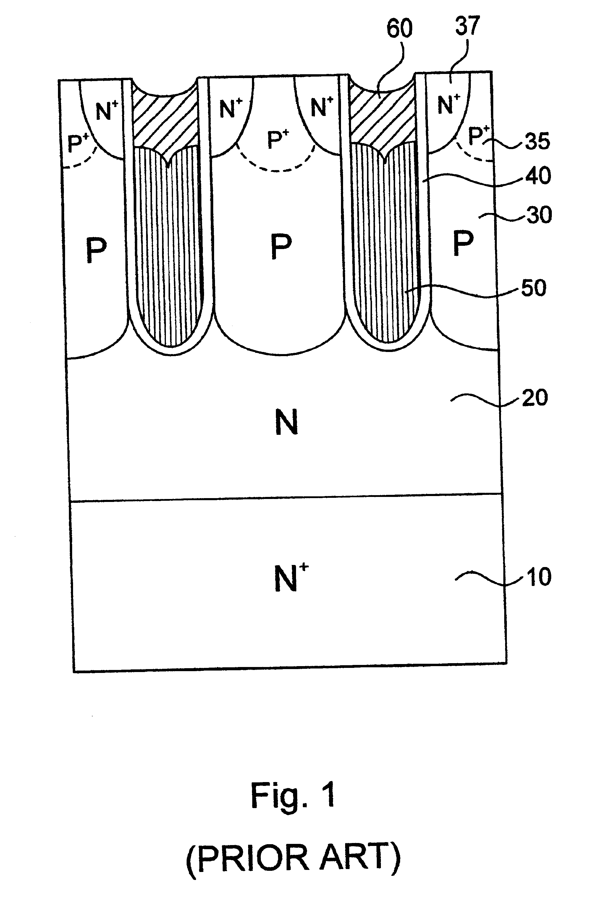 Low voltage high density trench-gated power device with uniformly doped channel and its edge termination technique