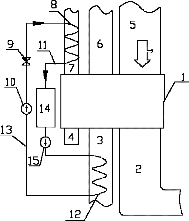System for reducing discharge smoke temperature of power station boiler