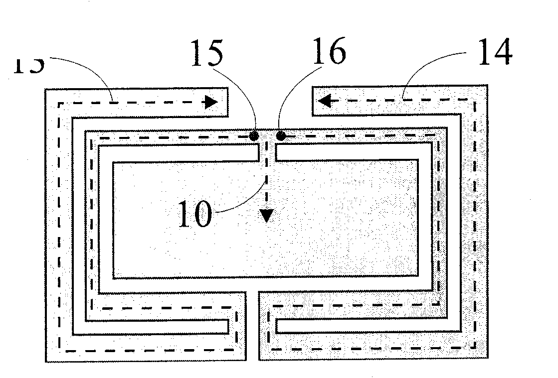 Inverted-F antenna with double-branch, short-circuit structure