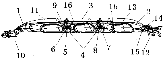 Recreational dragon boat with combined structure and manufacturing method thereof
