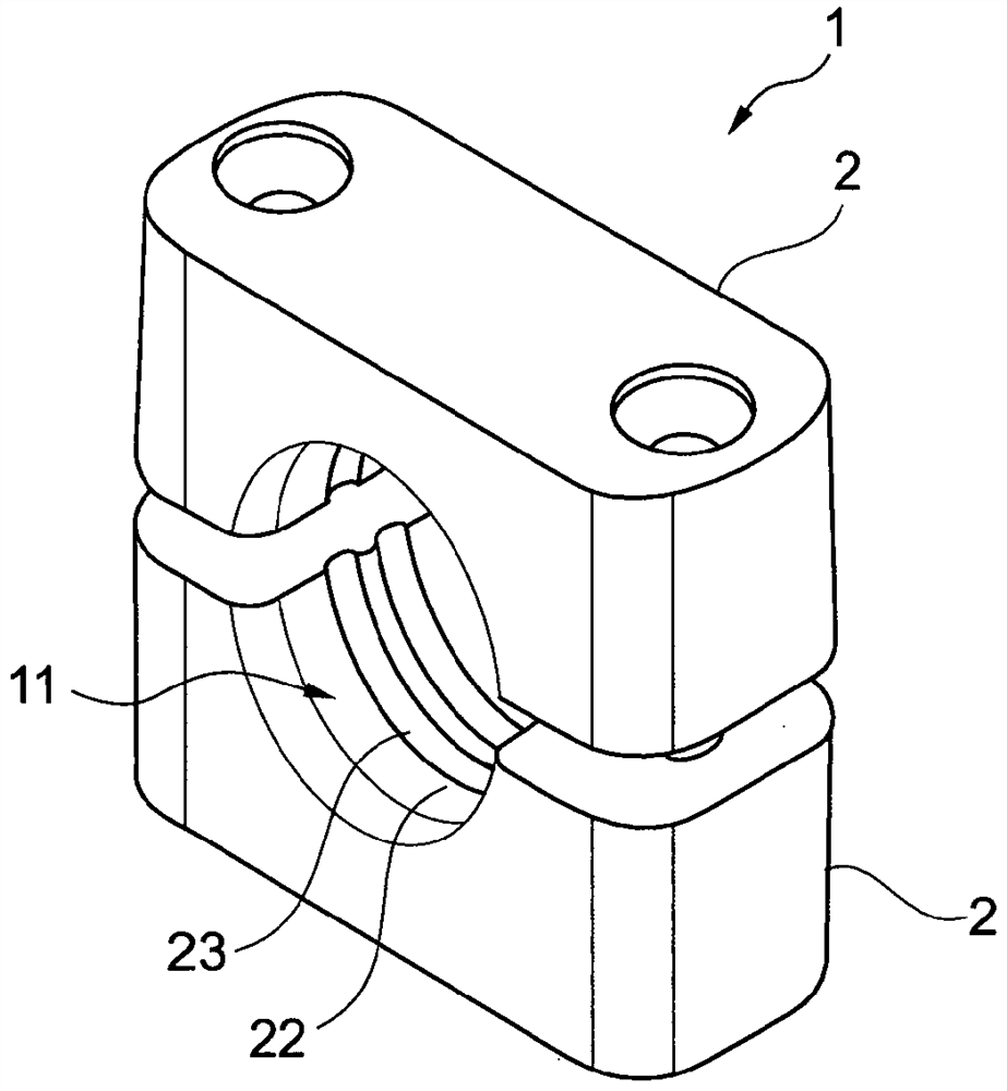 Device for fastening hoses
