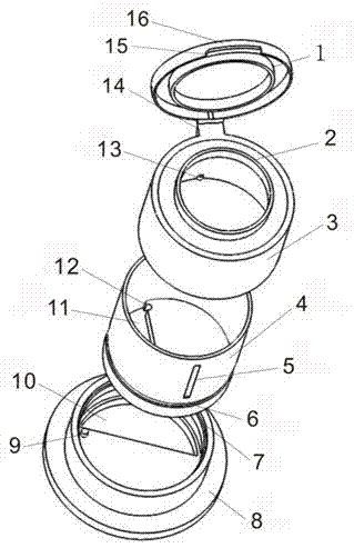 Quantitative powdery material obtaining structure