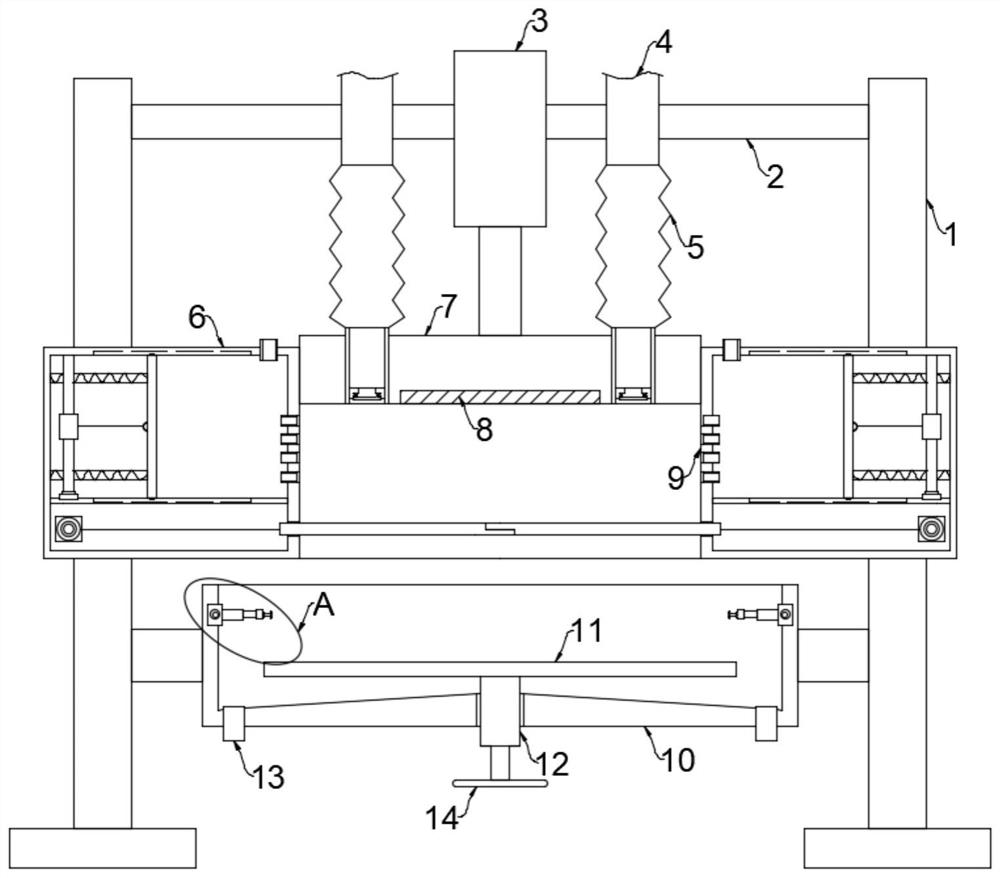 Precise forging device for automobile brake camshaft