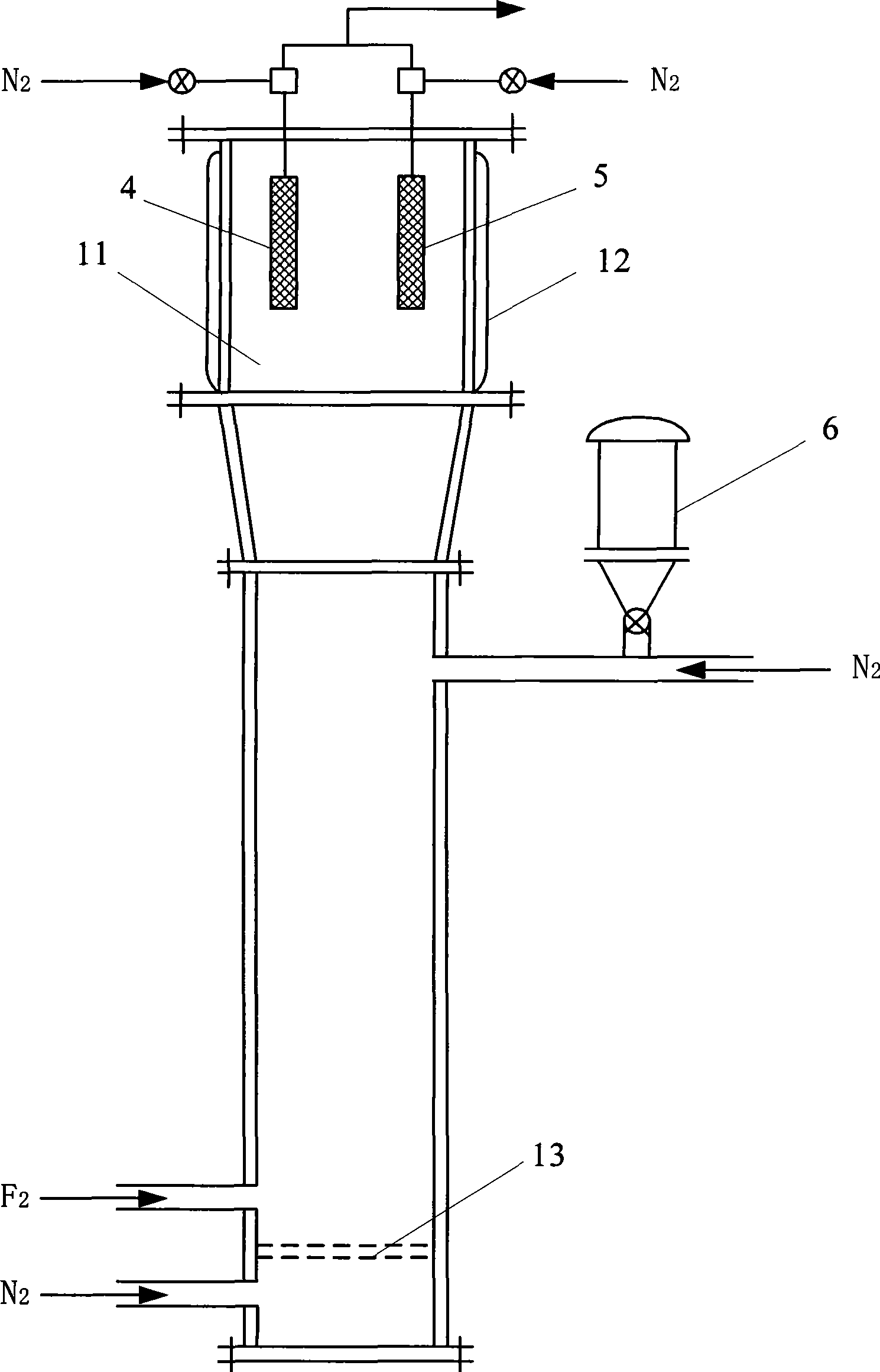 Method for producing high-purity tungsten hexafluoride with fluidized bed and equipment thereof