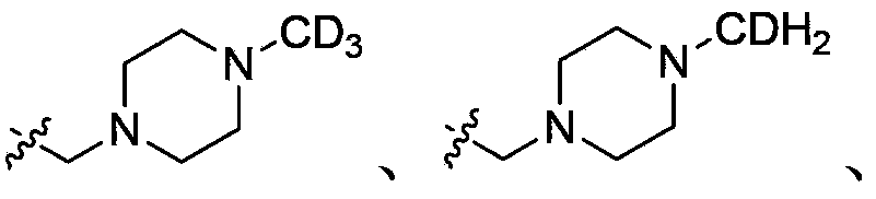 Deuterated acetylenic derivative, pharmaceutical composition and application thereof