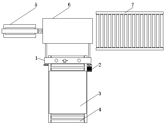 Stamped part stamping device and stamping method