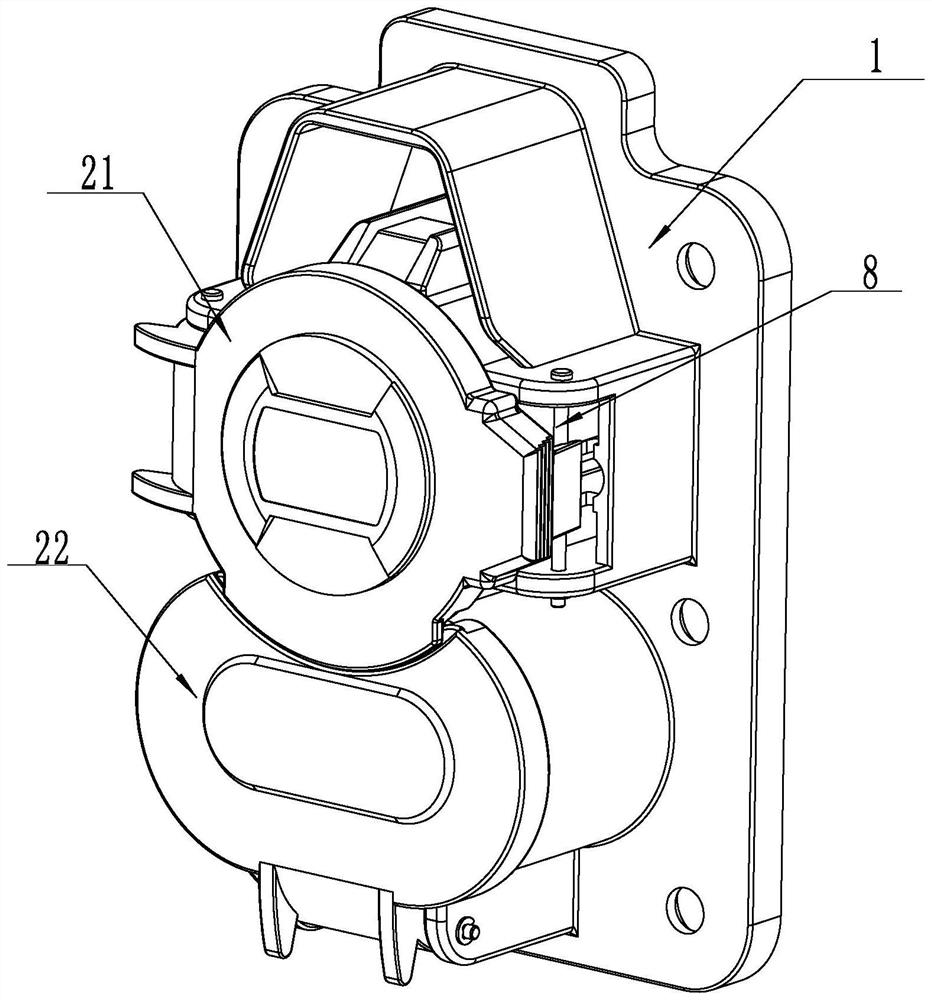 Protective structure of the American standard charging socket cover