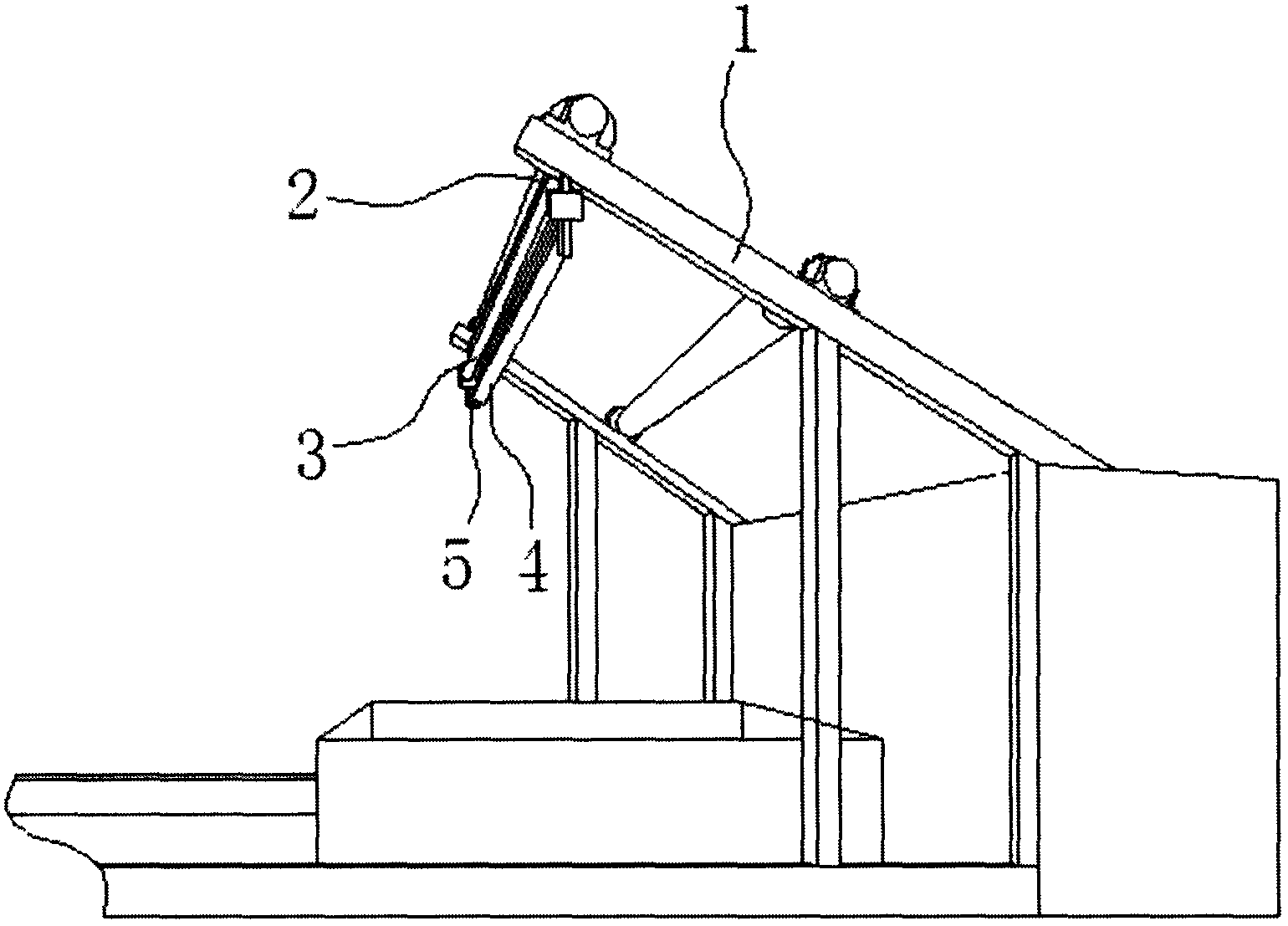 Cloth discharge frame structure of sanding machine