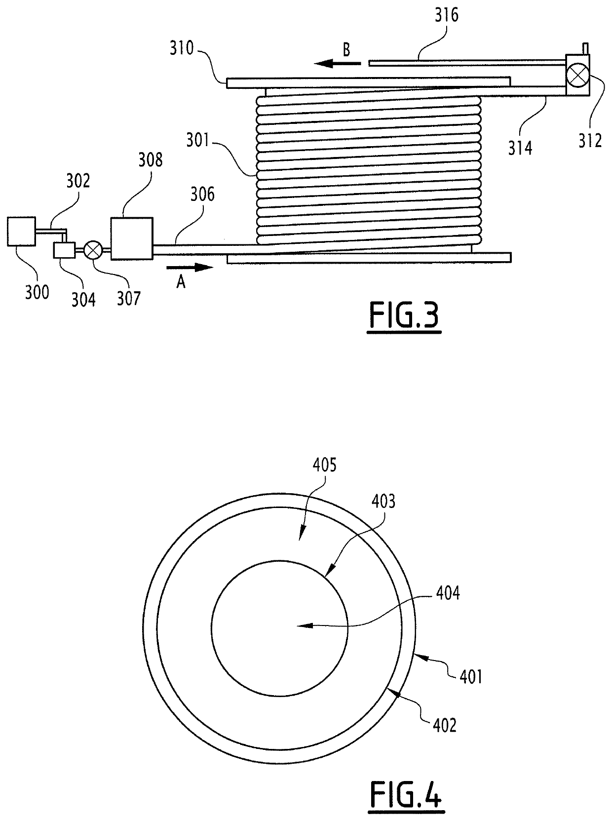 Method for pressurizing the inner flow space of a flexible pipe intended for transporting hydrocarbons