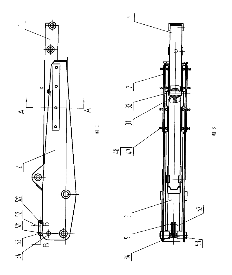 Expansion bucket rod apparatus rod excavating machinery