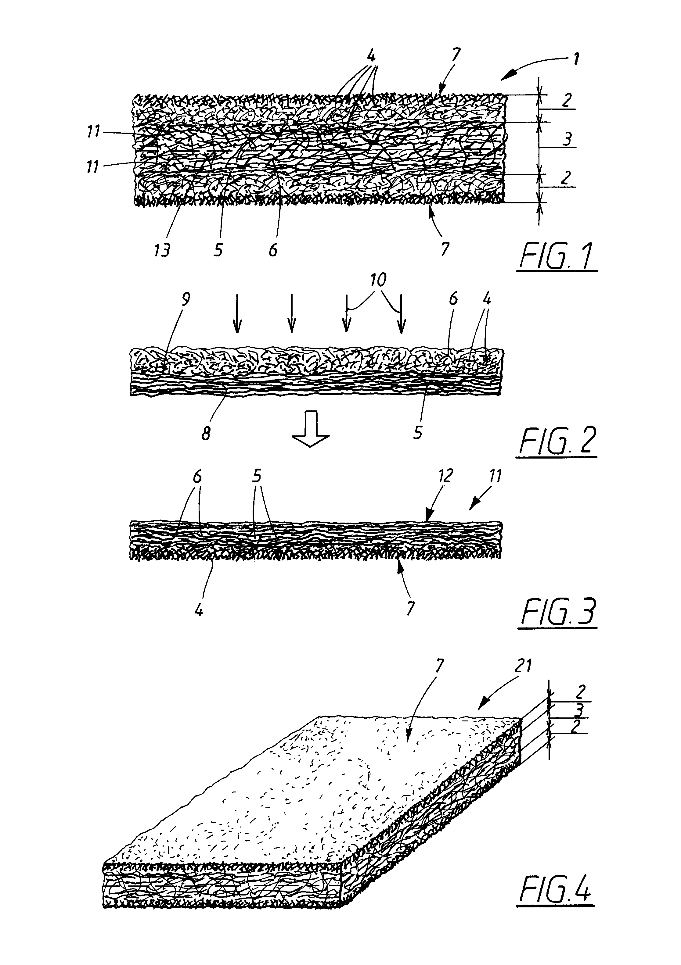 Laminate having improved wiping properties and a method for producing the laminate