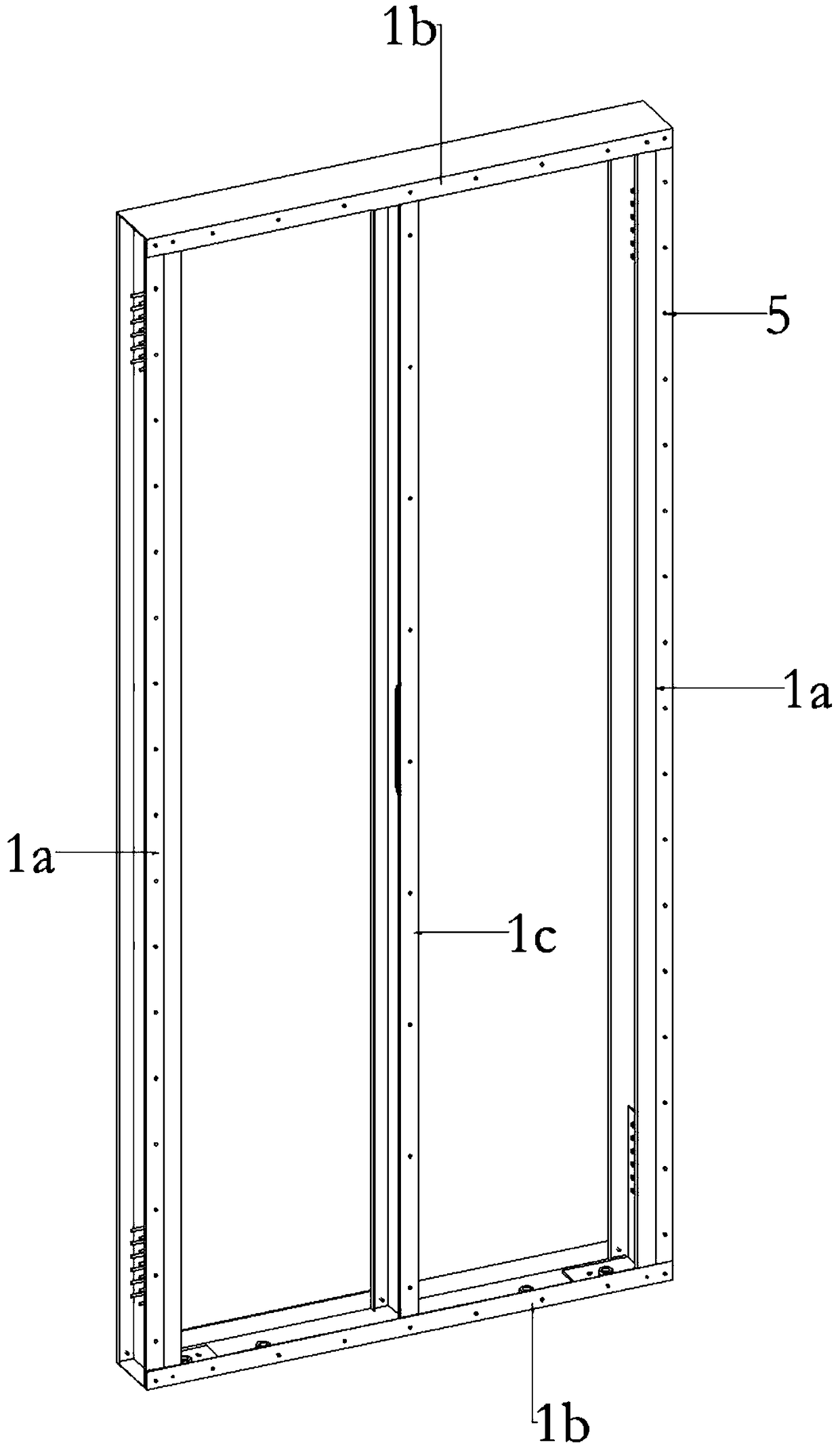 Fabricated thin-walled cold-formed steel combined damping wall