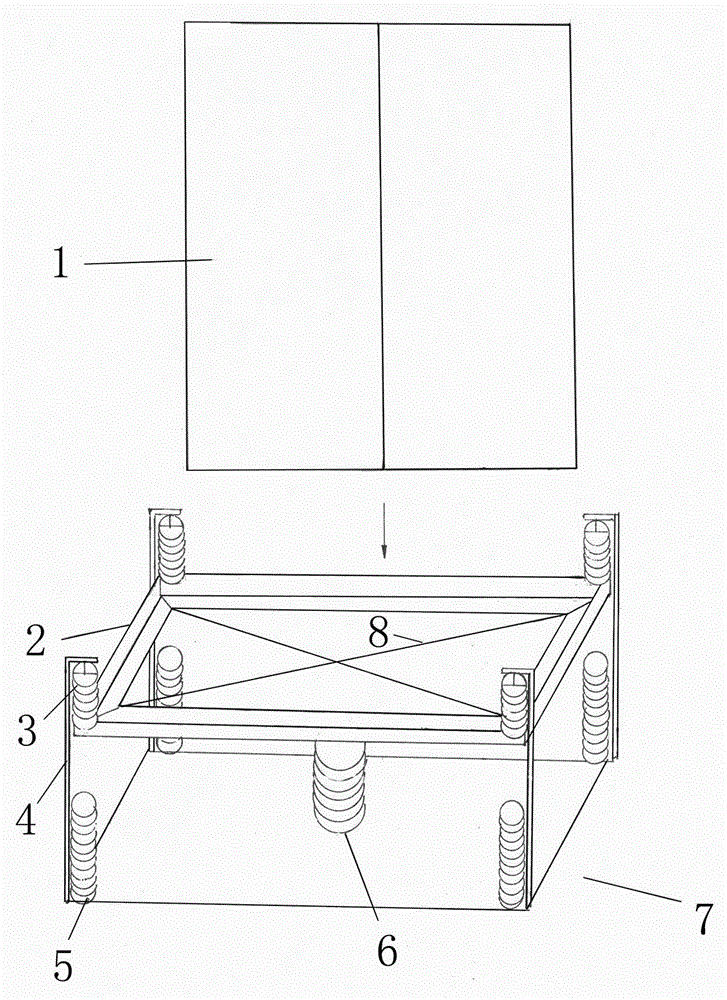 Buffer device for elevator ceiling-hitting and ground-touching accident