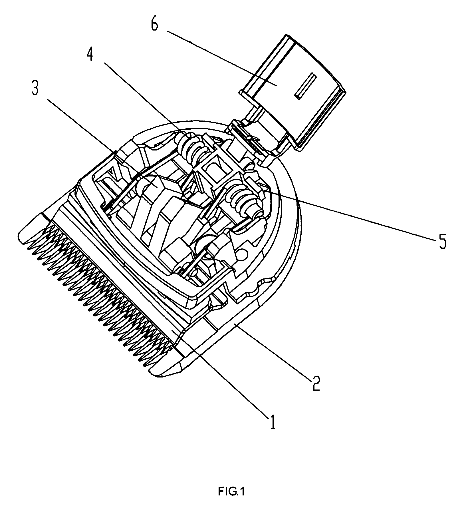 Blade driving assembly for an adjustable hair clipper