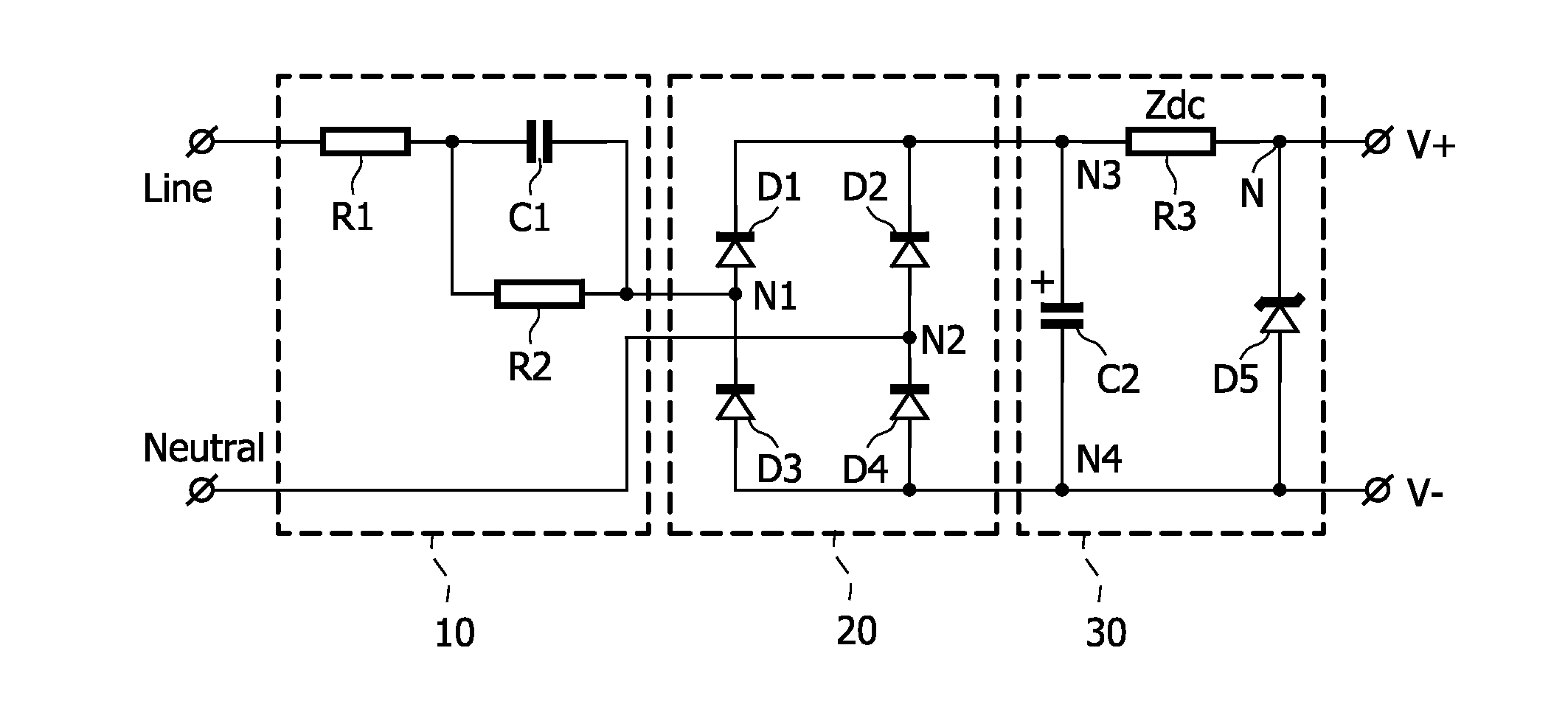 Capacitive power supply