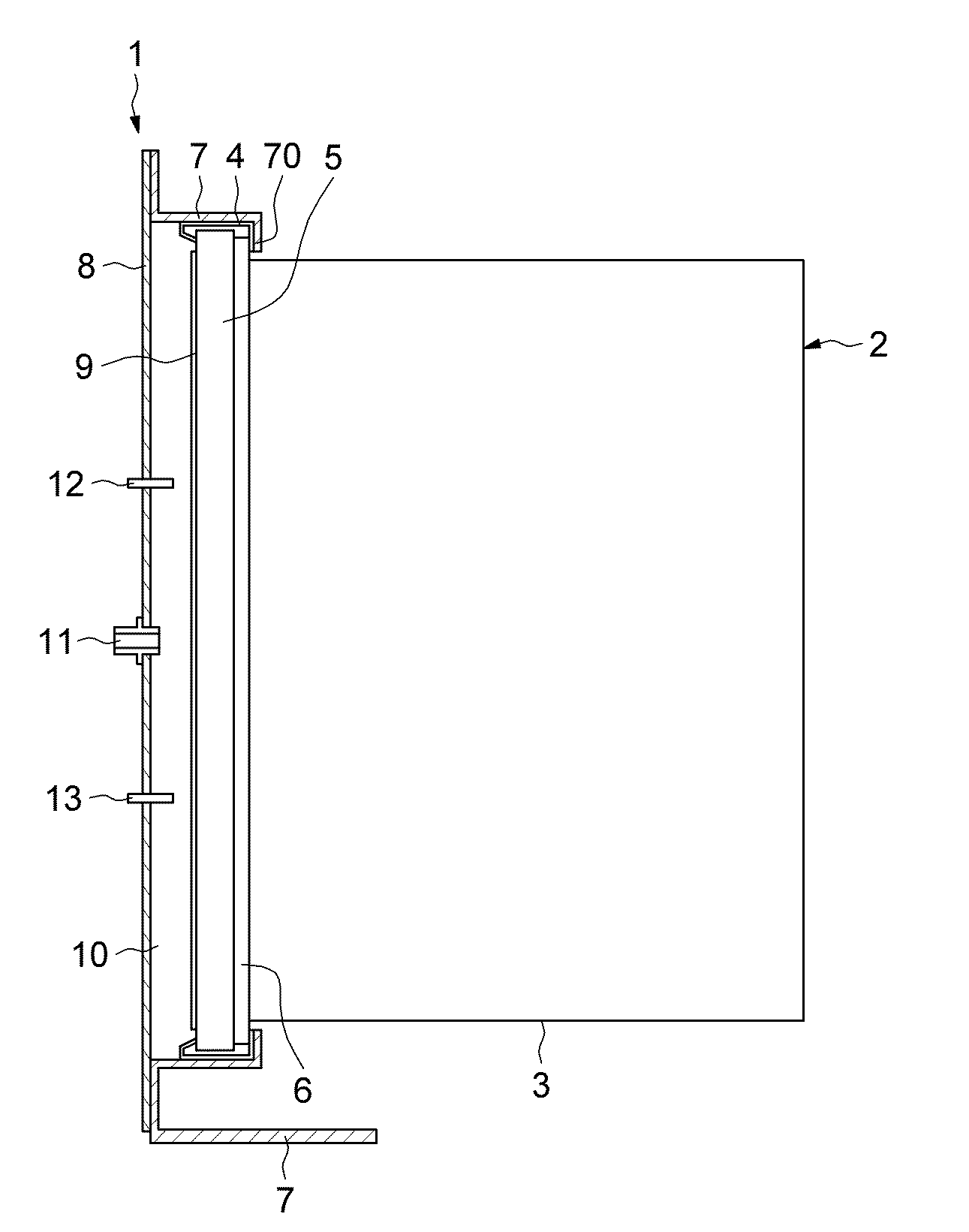Device for measuring impermeability of the sealing means of a filter cartridge and process thereof