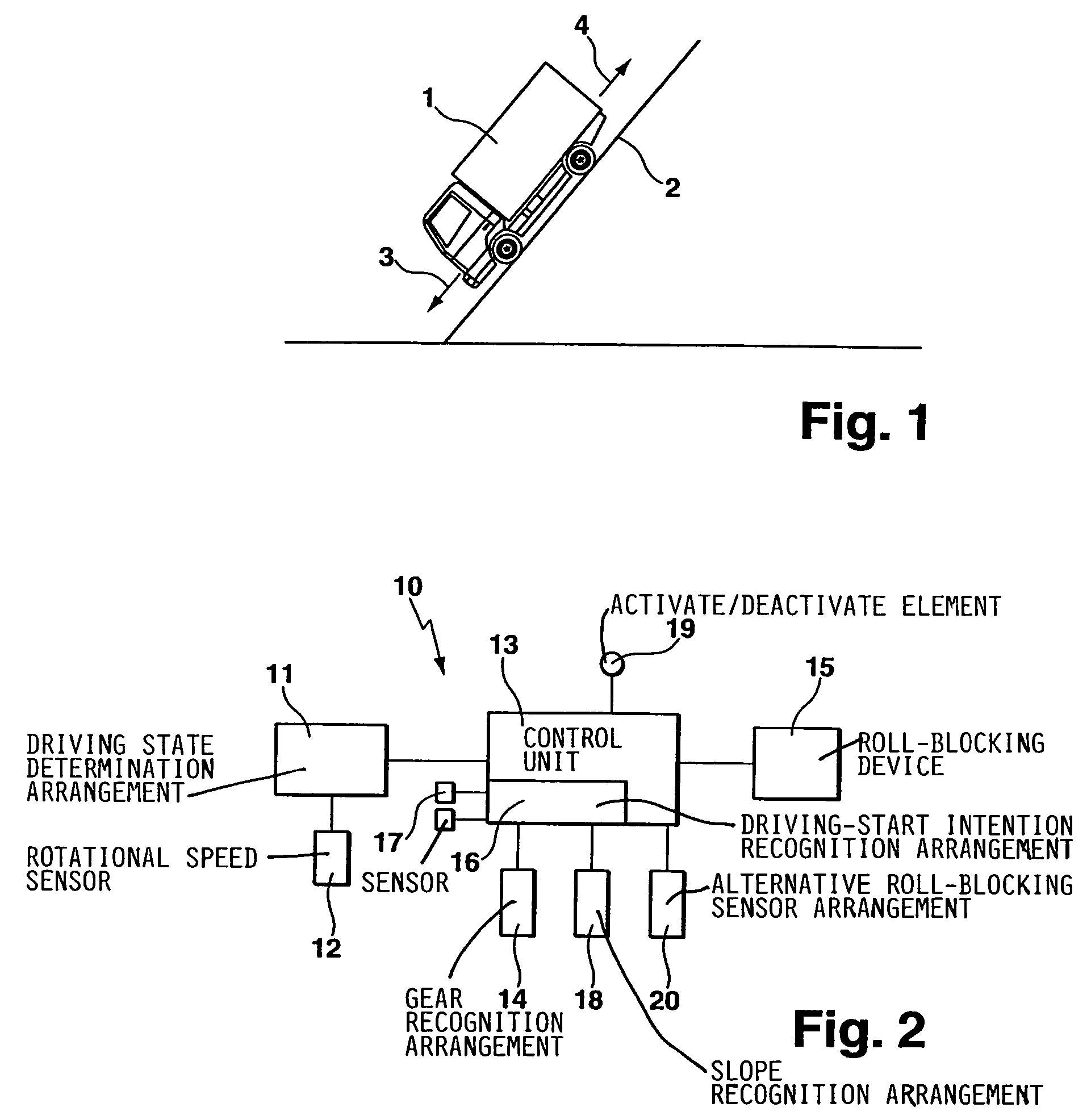 Method and system to prevent unintended rolling of a vehicle