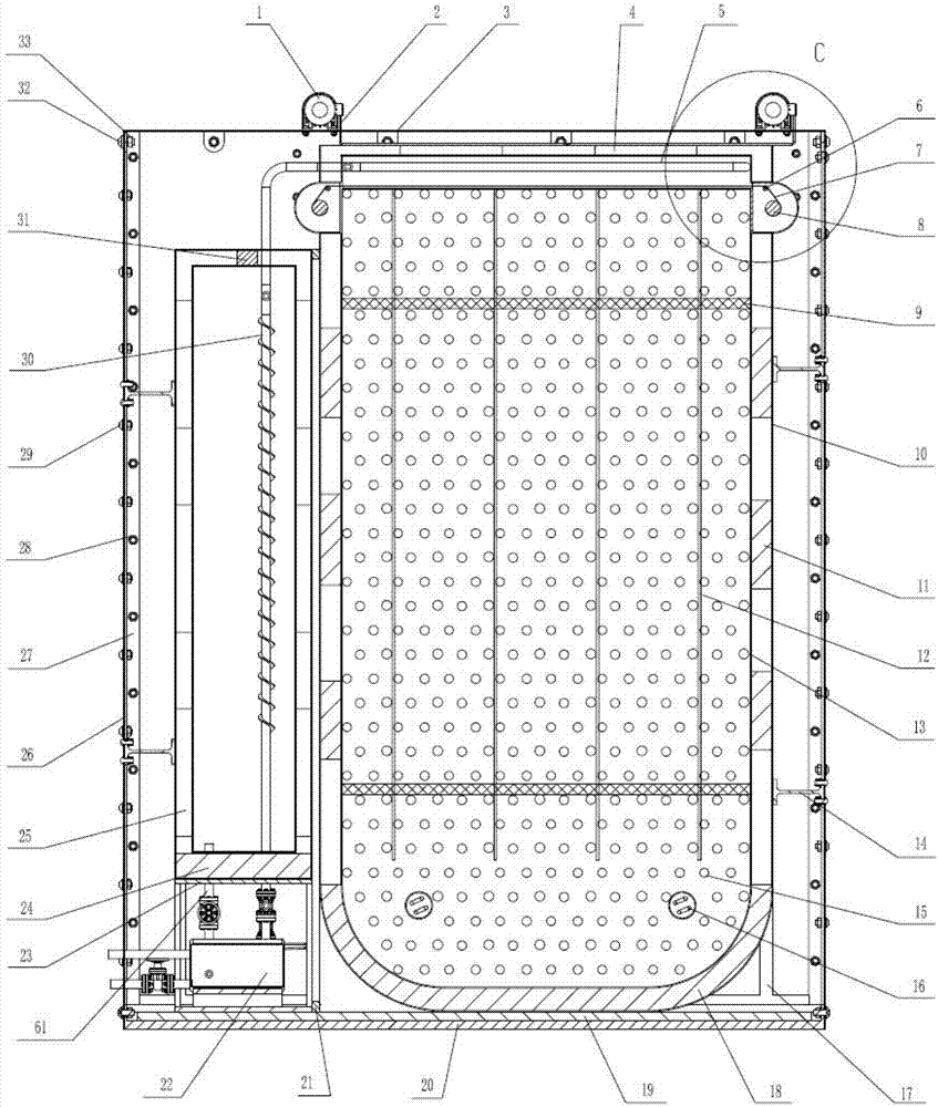 Dual-cavity type electric energy storage heating system