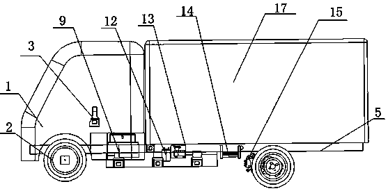 Narrow-body small logistics vehicle with long container