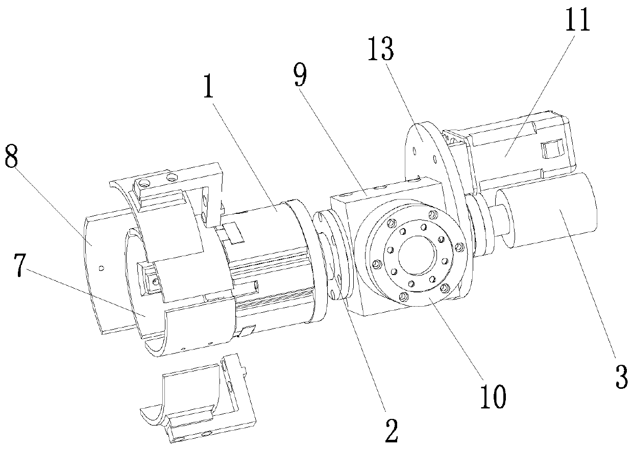 Rotating pneumatic polishing positioning device