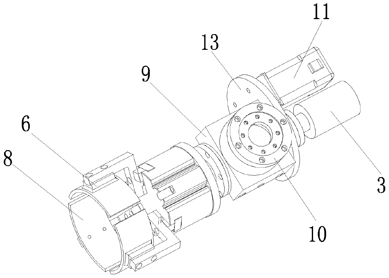 Rotating pneumatic polishing positioning device