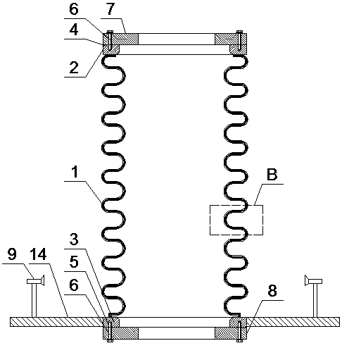 A connecting device for indoor floor arrangement electrical equipment