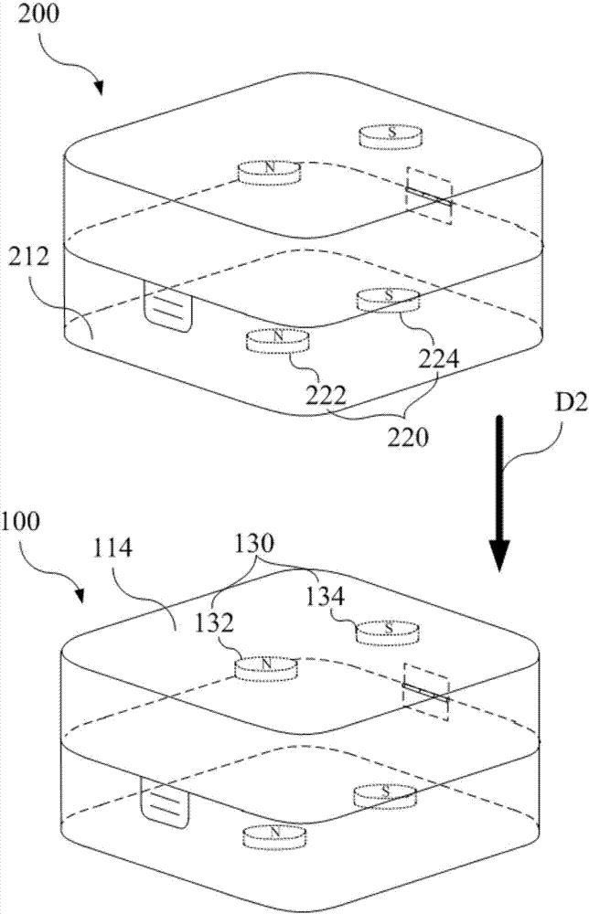 Magnetic attraction type combined device