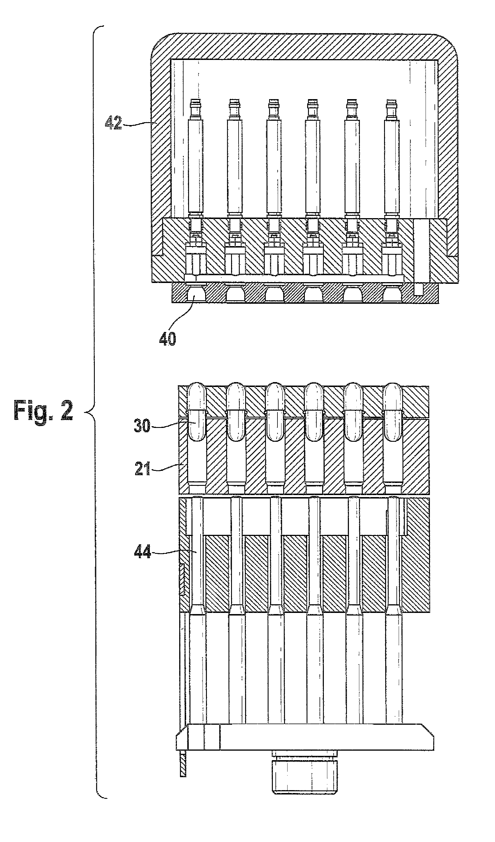 Weighing device for a packaging machine