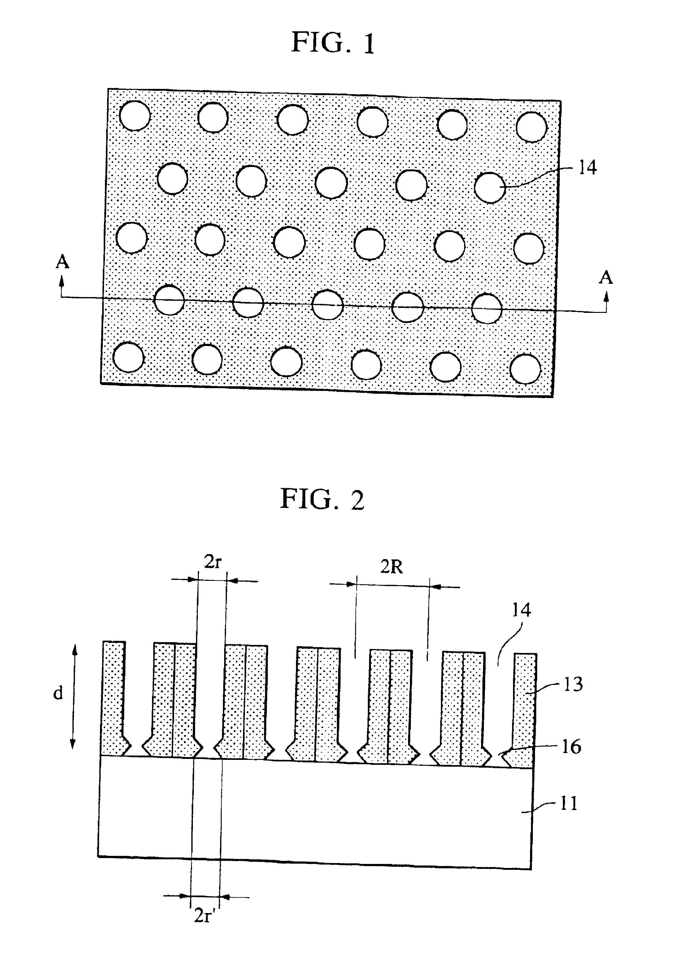 Nanostructure, electron emitting device, carbon nanotube device, and method of producing the same
