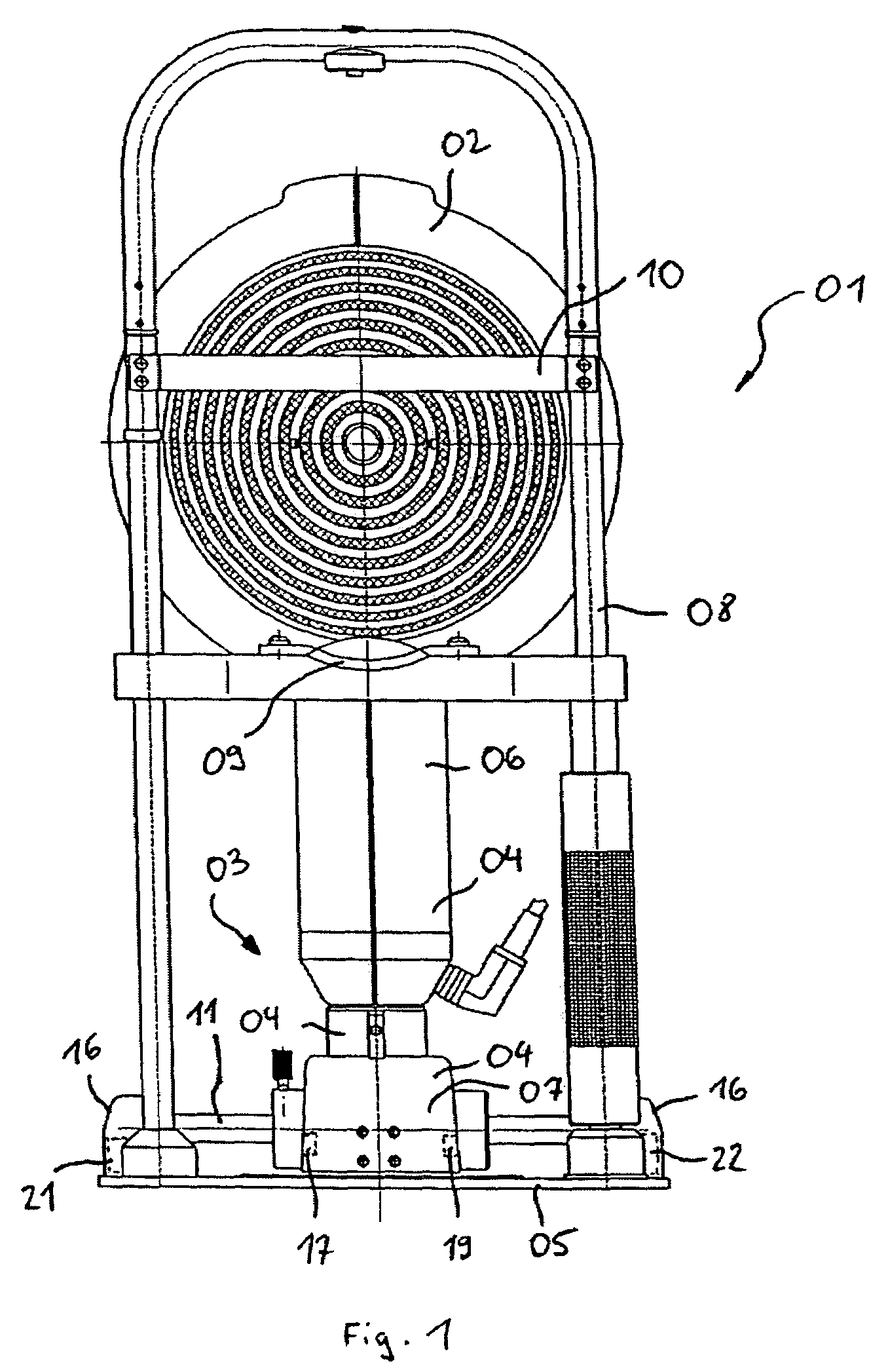 Device for carrying out examinations of the human eye