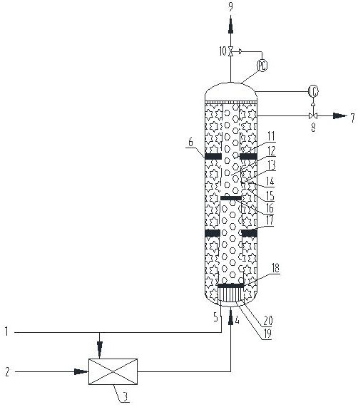 A kind of fixed bed hydrogenation reactor and heavy oil liquid phase hydrogenation process
