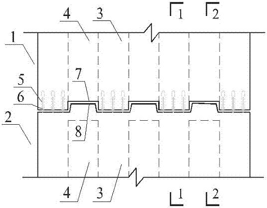 Horizontal joint tooth-groove dry-type connection structure of assembly type cavity shear wall
