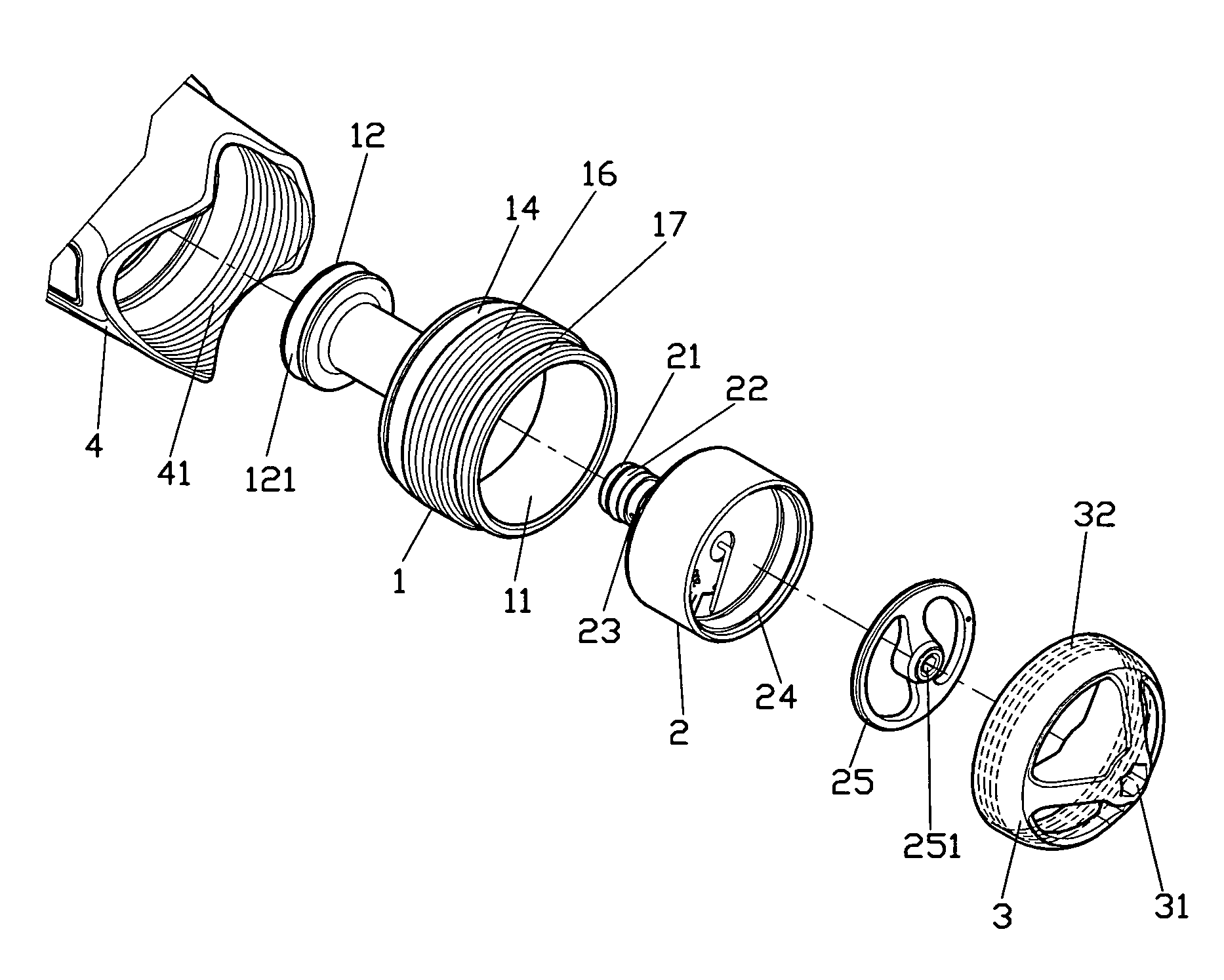 Paintball gun with a pressure gauge device